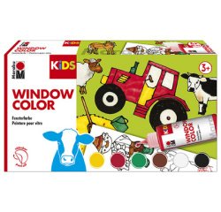 KiDS Kit de peinture pour vitre 'FERME', 6 x 80 ml