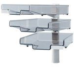 Briefkörbe Hanza 3 x drehbar Säulenkörbe