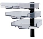 Colonne pivotante avec 3 bacs à courrier