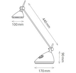 Bureaulamp met ledlicht Rio
