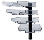 Colonne pivotante avec 4 bacs courrier