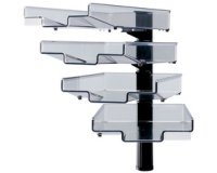 Colonne pivotante avec 4 bacs courrier