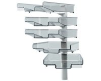 Colonne pivotante avec 5 bacs courrier