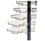 Colonne pivotante avec 5 bacs courrier