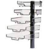 Colonne pivotante avec 5 bacs courrier