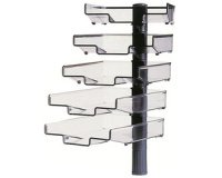 Colonne pivotante avec 5 bacs courrier