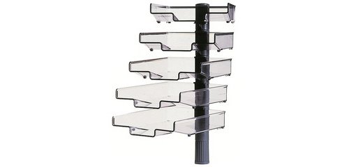 Colonne pivotante avec 5 bacs courrier