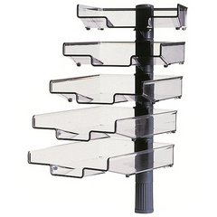 Colonne pivotante avec 5 bacs courrier