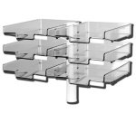 Colonne pivotante avec 6 bacs à courrier