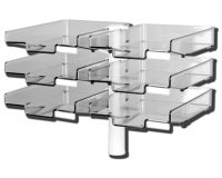 Colonne pivotante avec 6 bacs à courrier