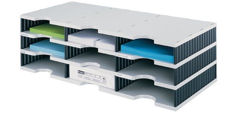 Module de base doc trio 9 compartiments noir/gris