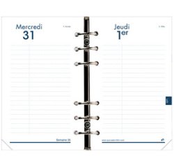Quo Vadis - Recharge Organiseur - 2025-2026 - Timer 17 - Journalier - Français - 12 mois de août à juillet - 10x17 cm