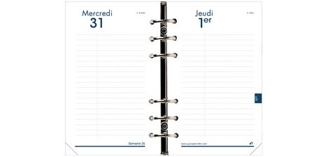 Quo Vadis - Recharge Organiseur - 2026-2027 - Timer 17 - Journalier - Français - 12 mois de août à juillet - 10x17 cm
