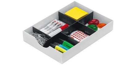 Kit de subdivision doc, 2 transversales, noir