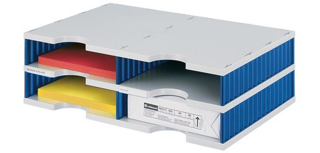 Module de base doc duo 4 compartiments, bleu/gris