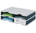 Module de base doc duo 4 compartiments, bleu/gris