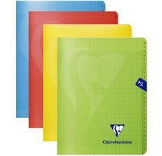 Registerbuch a-z mimesys, geheftet, 17x22 cm, 48 blatt 90g, französische lineatur seyès, einband aus polypropylen - sortiert