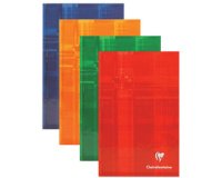 Carnet brochure rembordée rigide 11x17 cm 192 pages petits carreaux - Assortis