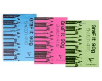 Skizzenblock graf'it, din a3 29,7x42cm, kopfseitig geheftet, 80 blatt 90g - zufällige farbsortierung