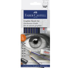 FABER-CASTELL Set d'esquisse GOLDFABER, 8 pièces