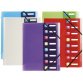 Trieur polypropylène 3 rabats Crystal colours 8 compartiments - Couleurs assorties