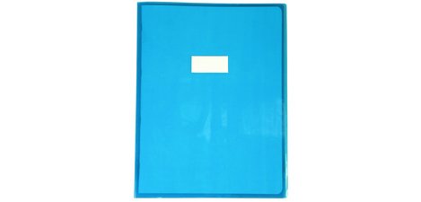 Protège-cahier, 240 x 320 mm, bleu transparent