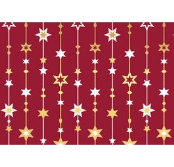 Papier cadeau de Noël 'lignes d'étoiles'