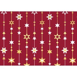 Papier cadeau de Noël 'lignes d'étoiles'