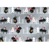 Papier cadeau de Noël 'renne noir'
