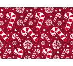 Papier cadeau de Noël 'sucres d'orge'