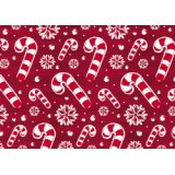 Papier cadeau de Noël 'sucres d'orge'