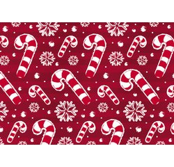 Geschenkpapier Kerstmis 'zuurstokken'