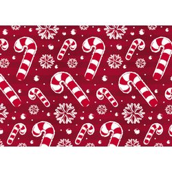 Geschenkpapier Kerstmis 'zuurstokken'