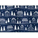 Papier cadeau de Noël 'maisonnettes'