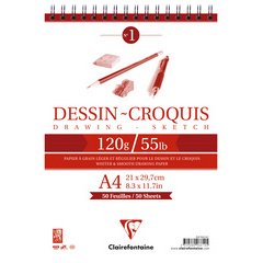 Bloc papier dessin Croquis, A5, 160 g/m2