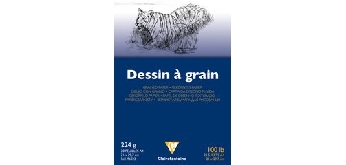 Dessin à Grain bloc collé 20F A3 224g