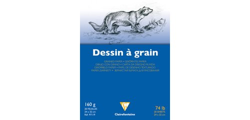 Dessin à Grain bloc collé 20F 24x32cm 160g