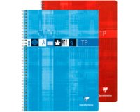Cahier Travaux Pratiques reliure intégrale 24x32 cm 80 pages grands carreaux 90 g + uni 125 g - Assortis