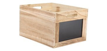 Caisse en bois Tablecaddy, avec 2 ardoises