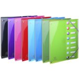 Trieur extensible en polypropylène 8 compartiments IDERAMA PP - A4 - Couleurs assorties