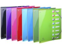 Trieur extensible en polypropylène 8 compartiments IDERAMA PP - A4 - Couleurs assorties