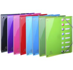 Trieur extensible en polypropylène 8 compartiments IDERAMA PP - A4 - Couleurs assorties