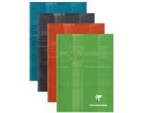 Carnet brochure rembordée rigide A6 192 pages petits carreaux Couleur aléatoire - Assortis