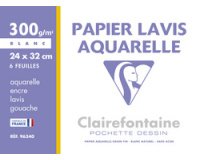 Lavis Aquarelle pochette 6F 24x32cm 300g