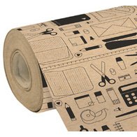 Geschenkpapier 'Schrijfwaren' op rol