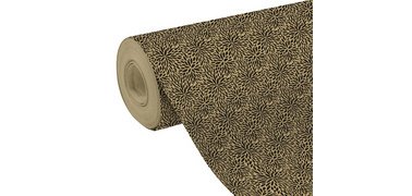 Kraft brut 70g, rl 50x0,70m Géo noir - Noir