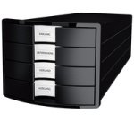 Module de classement IMPULS 2.0, 4 tiroirs, gris clair