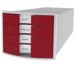 Module de classement IMPULS 2.0, 4 tiroirs, gris clair