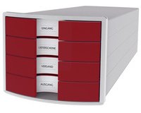 Module de classement IMPULS 2.0, 4 tiroirs, gris clair