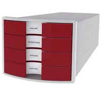 Module de classement IMPULS 2.0, 4 tiroirs, gris clair